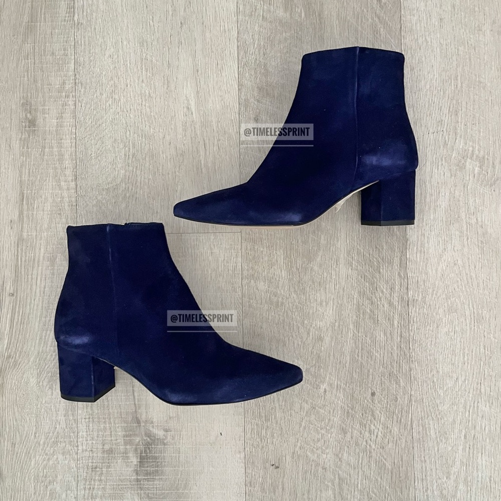 L'agence Midnight Blue Suede Jeanne Boots